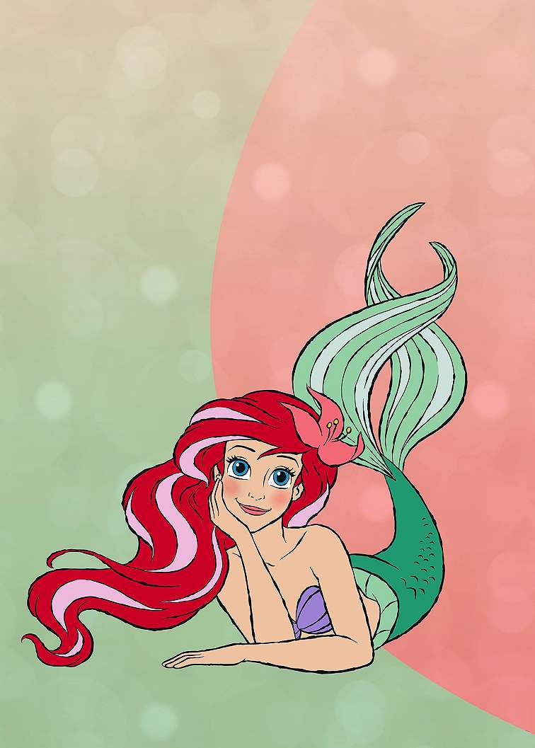 Ariel mintás fotótapéta lányszobába