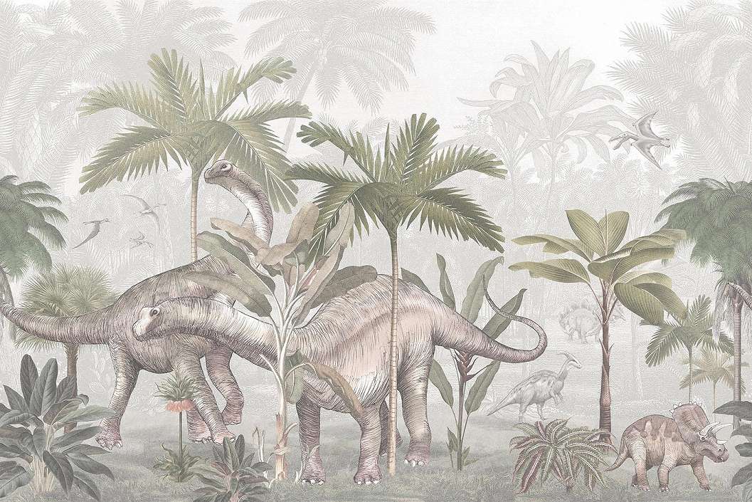 Brontosaurus és triceratopsz mintás gyerek posztertapé