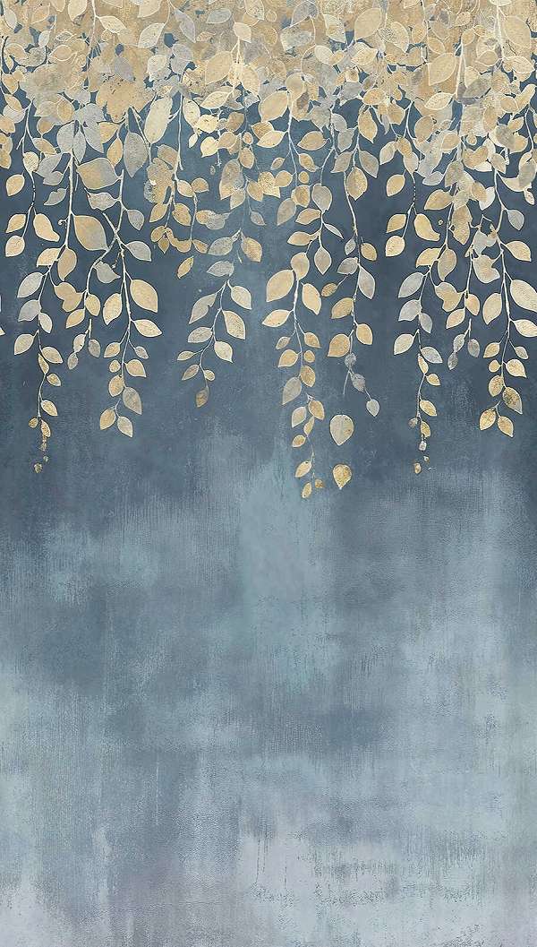 Design posztertapéta leveles inda mintával