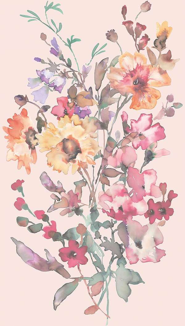 Design posztertapéta virágcsokor mintával