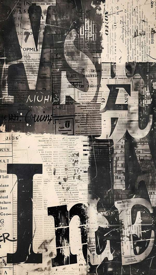 Design fotótapéta nagy betűs mintával