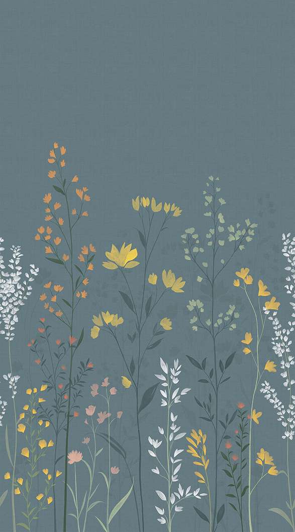 Design posztertapéta virág mintával 150cm x 270cm