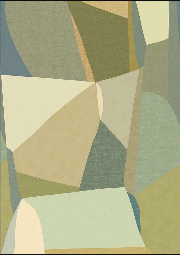 Design posztertapéta absztrakt mintával hideg színekben 200cm x 250cm