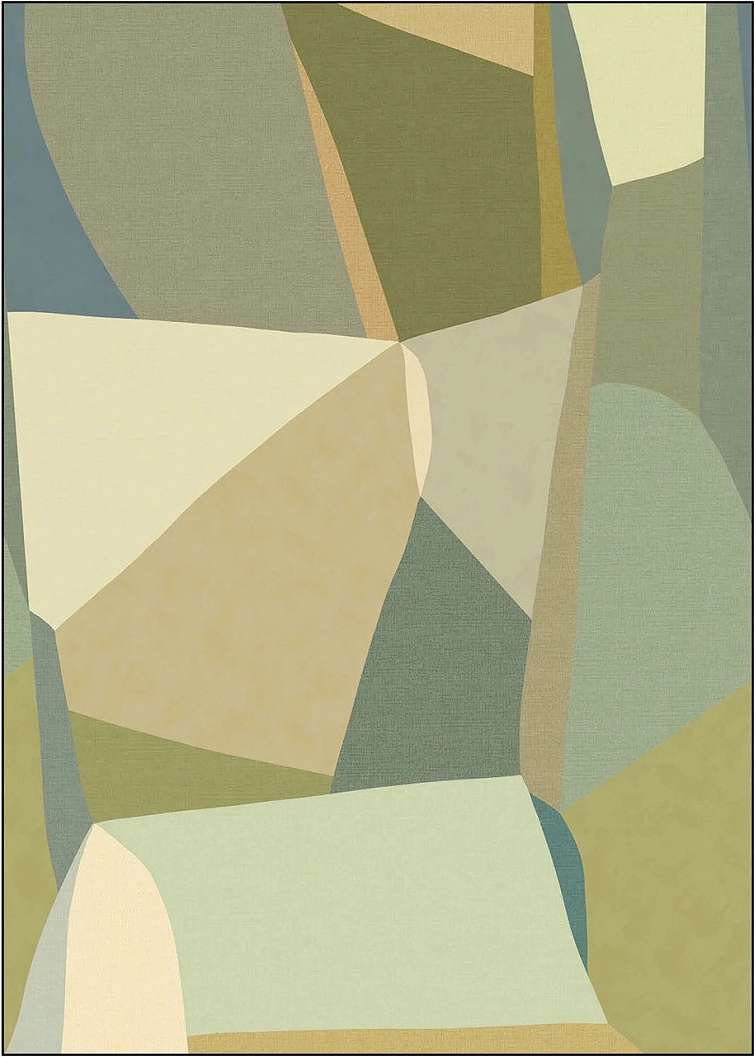 Design posztertapéta absztrakt mintával hideg színekben 200cm x 310cm