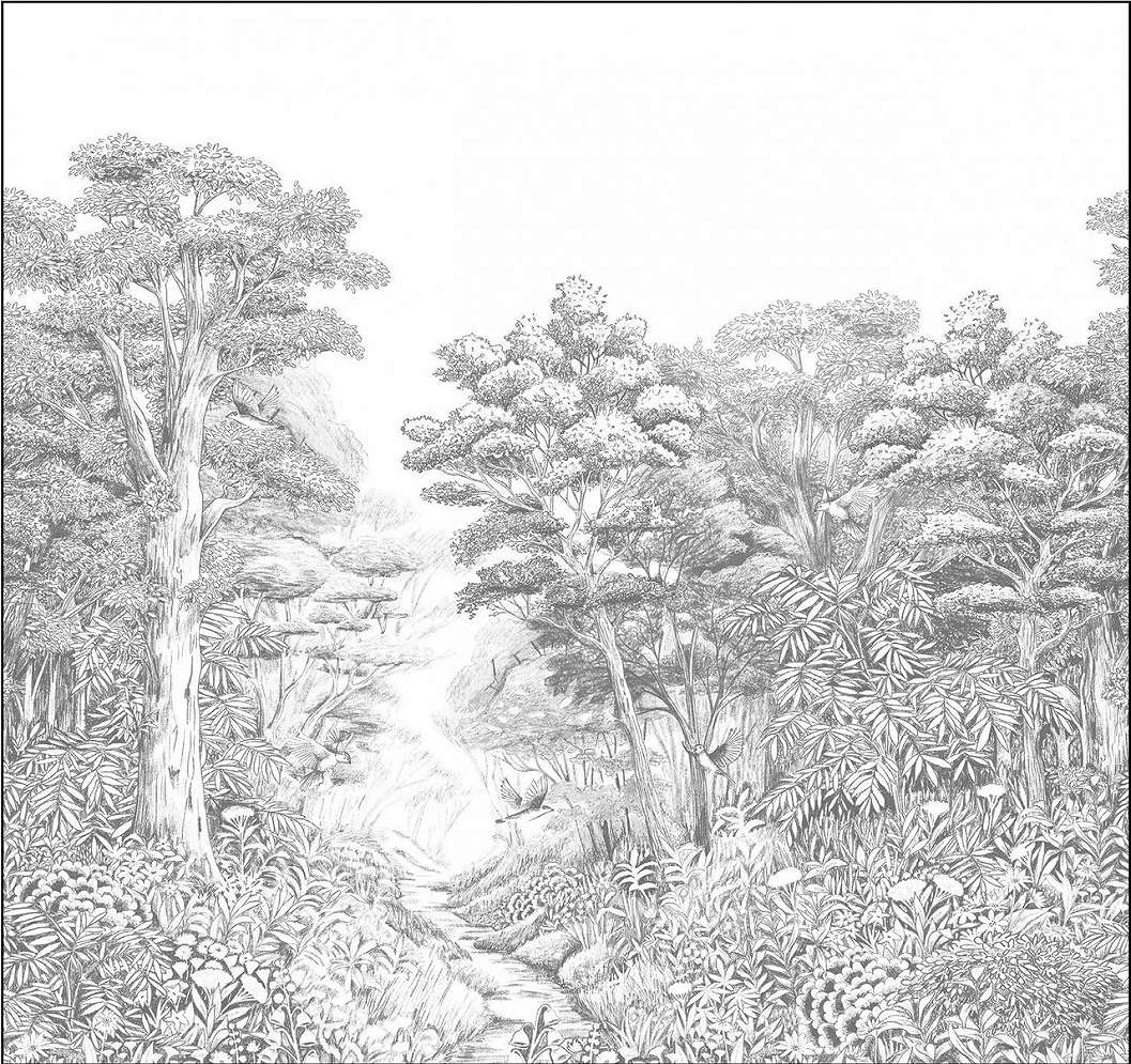 Design posztertapéta ösvény az erdőben mintával M