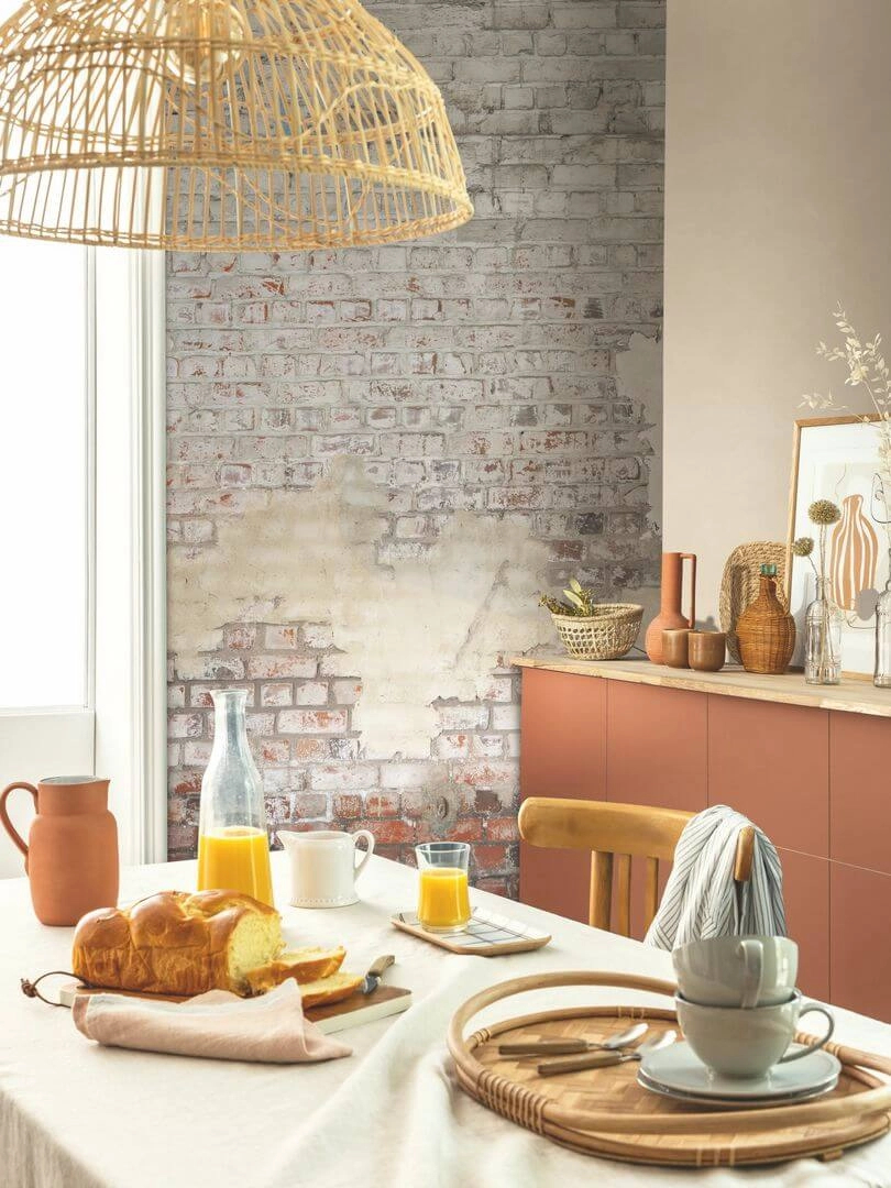 Design fotótapéta rusztikus téglafal mintával loft stílushoz L