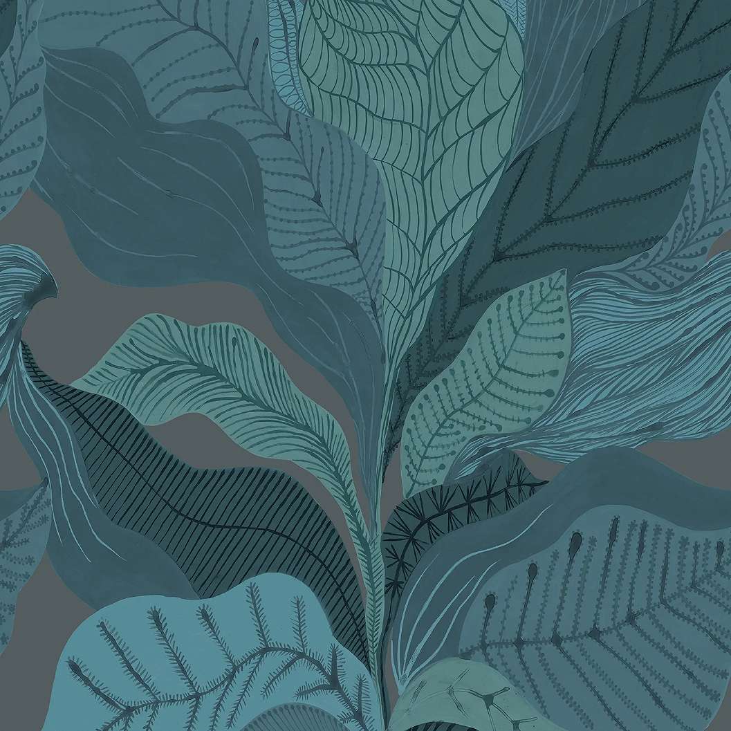 Design posztertapéta trópusi levél türkizzöld színben