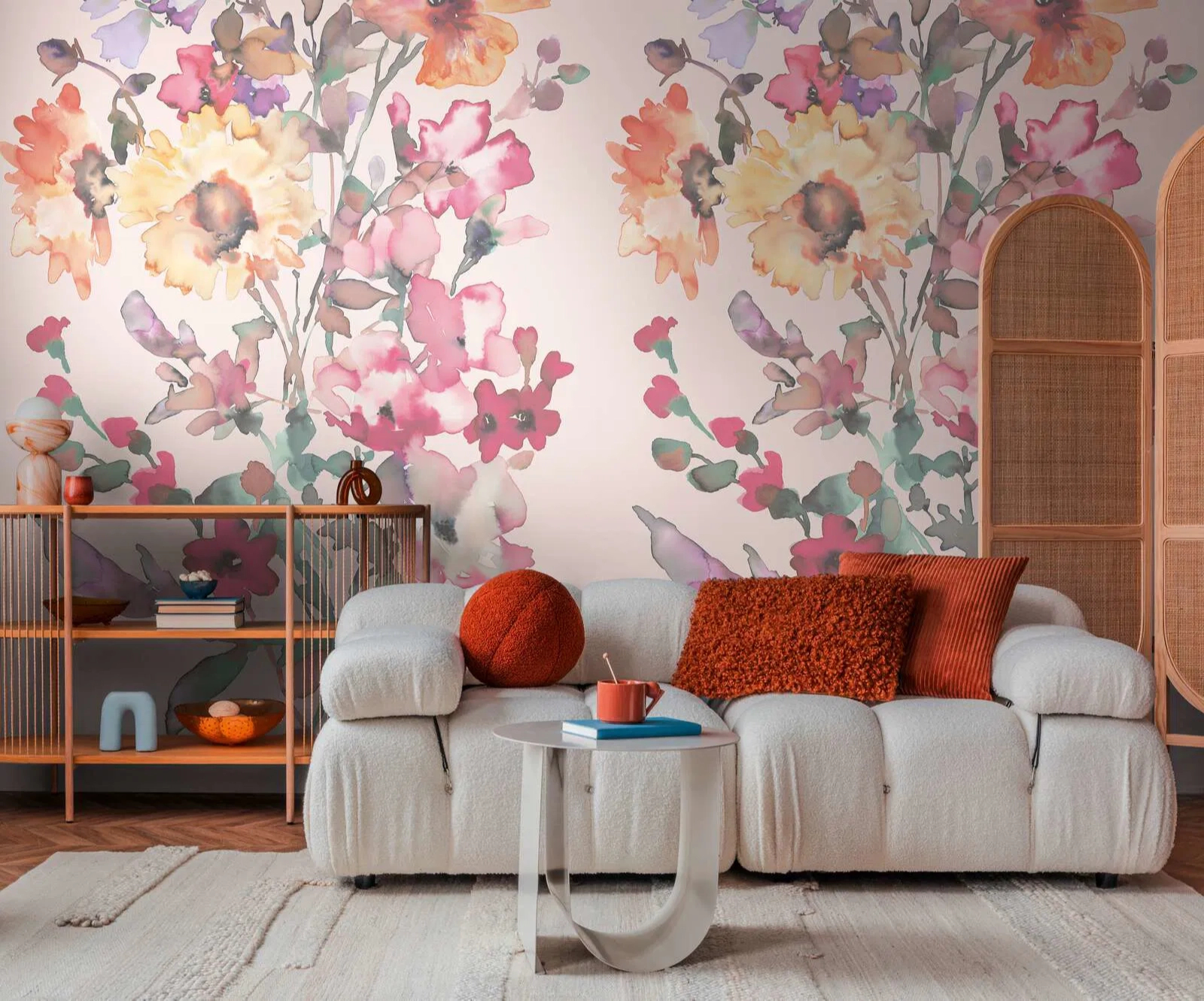 Design fotótapéta mezei virágcsokor mintával