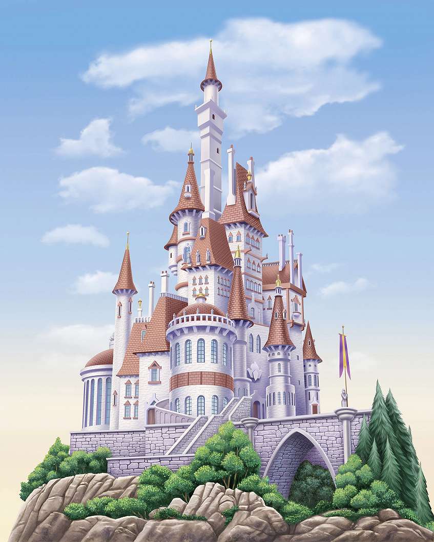 Disney fotótapéta Belle hercegnő kastélya kislányoknak