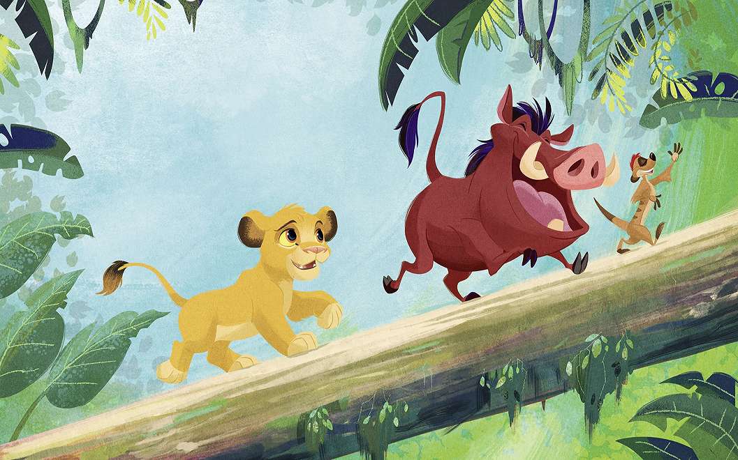 Disney fotótapéta stilizált razjolatú Oroszlánkirály pillanat kép