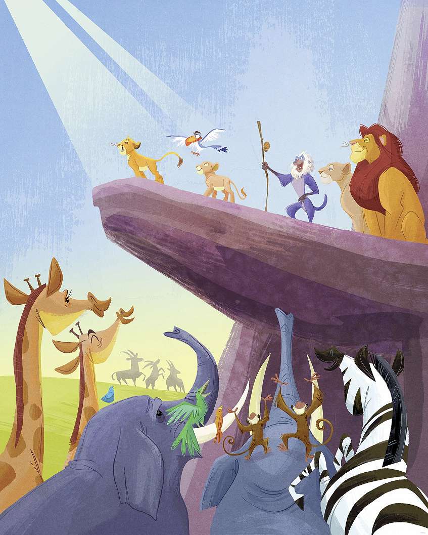 Disney posztertapéta Éljen sokáig a király oroszlánüvöltés a trónszirten