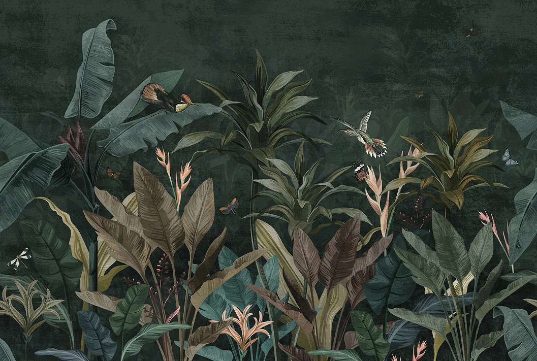 Dzsungel mintás vinyl mosható fotótapéta