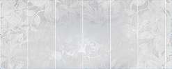 Szürke elegáns leveles mintás óriás fali posztertapéta egyedi 620x250 cm méretben