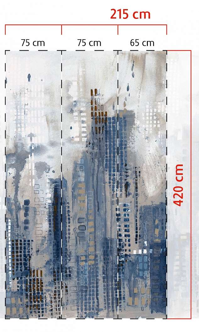 Egyedi fotótapéta kolibri mintával kék és aranyságra színvilágban