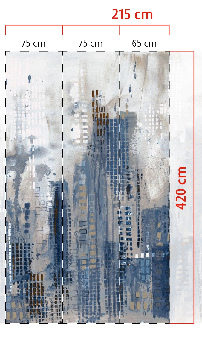 Egyedi loft felhőkarcolók mintás poszter tapéta 215cm (szélesség) X 420cm (magasság)