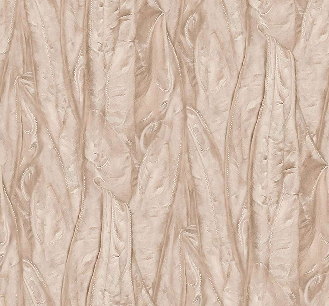 Eijffinger posztertapéta bársony drapéria mintával beige színben