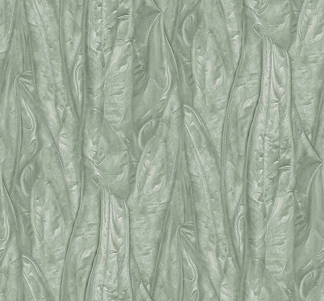 Eijffinger posztertapéta bársony drapéria mintával zöld színben