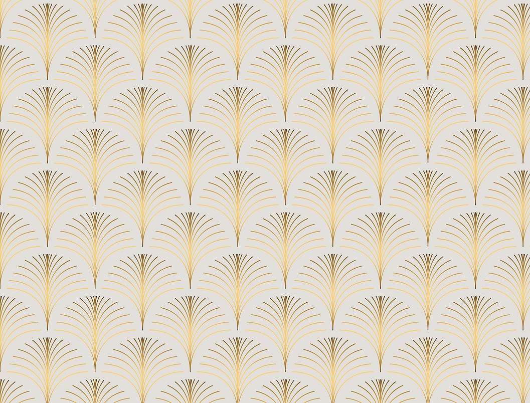 Elegáns fehér aranysárga art deco legyező mintás fotótapéta 368x254 vlies