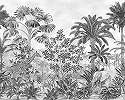Fekete fehér dzsungel mintás vlies gyerek poszter tapéta