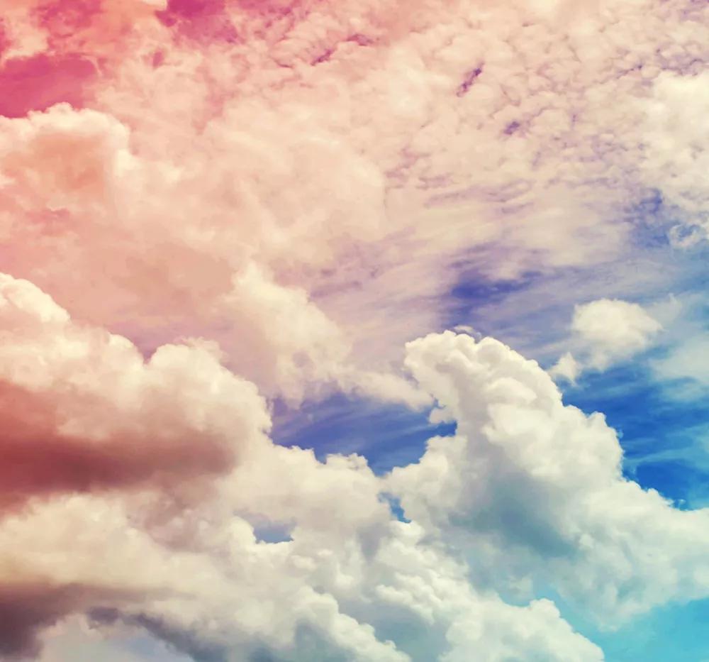 Felhő mintás vlies fotótapéta káprázatos színekkel