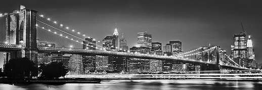 Fotótapéta a Brooklyn híd éjszakai látképével