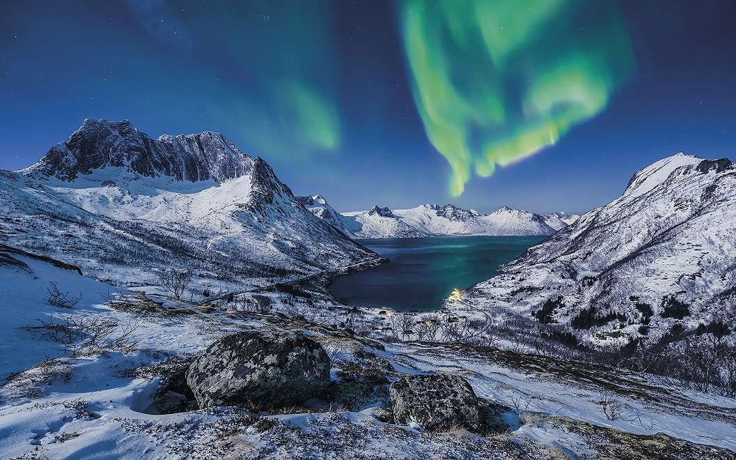 Fotótapéta a csodállatos Aurora Borealis látképével