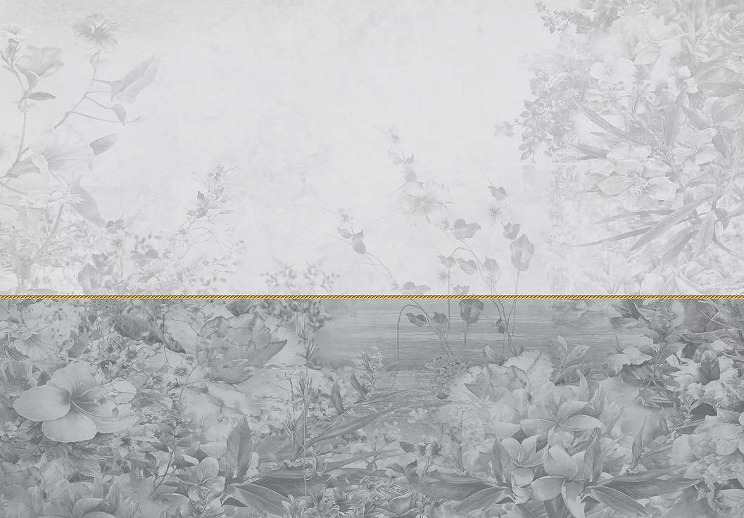Fotótapéta absztrakt virágmintával fehér színvilágban 368x254 vlies