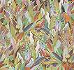 Fotótapéta terrakotta színvilágú állatos növényes trópusi mintázattal