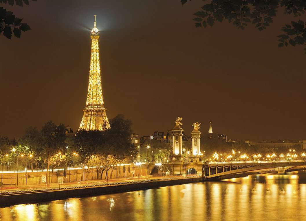 Fotótapéta az Eiffel torony éjszakai látképével