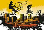 Fotótapéta BMX biciklis mintával kamaszszobába