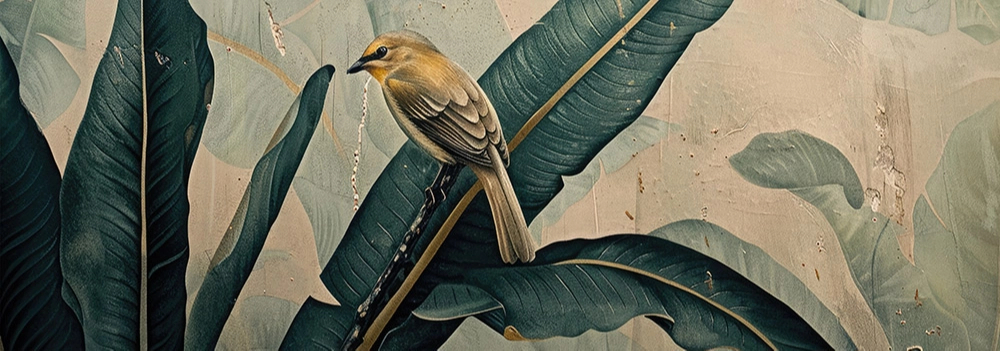 Fotótapéta botanikus mintával keleties stílusban vinyl felülettel egyedi métetban