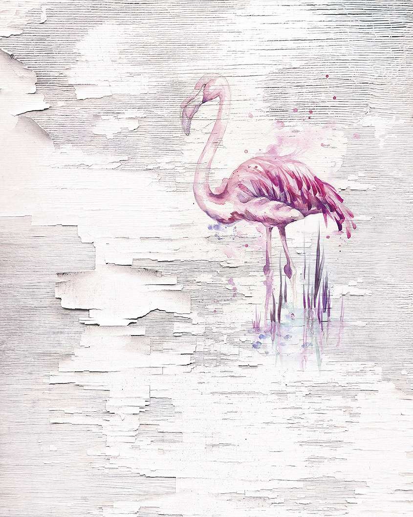Fotótapéta Japán stílusban flamingó madár mintával