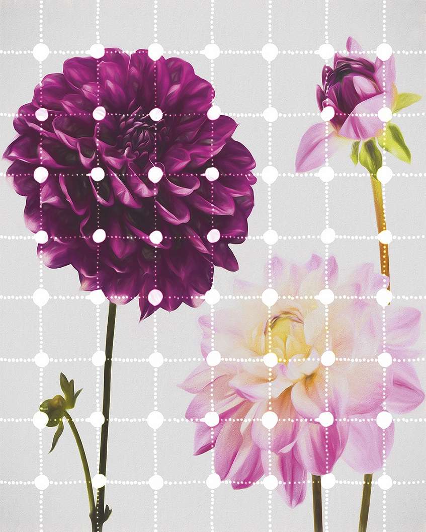 Fotótapéta lila virágmintával