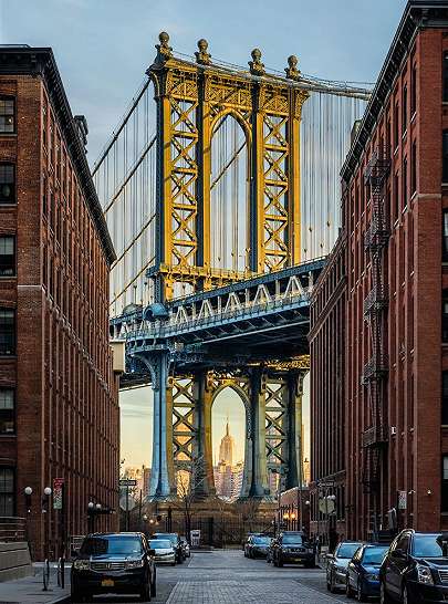 Fotótapéta loft enteriőrbe az Amerikai Brooklyn Híd látképével
