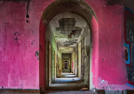 Fotótapéta Marokkóban rózsaszín loft hangulatú utcakép 368x254 vlies