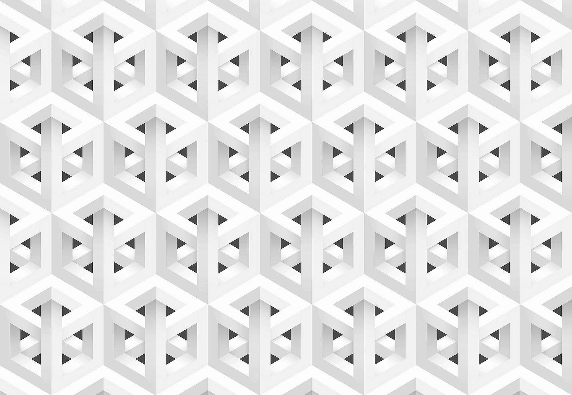 Fali poszter modern geometriai mintás fekete fehér színvilágban 368x254 vlies