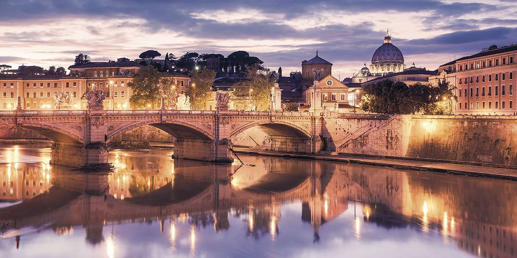 Fotótapéta Róma éjszakai látképével