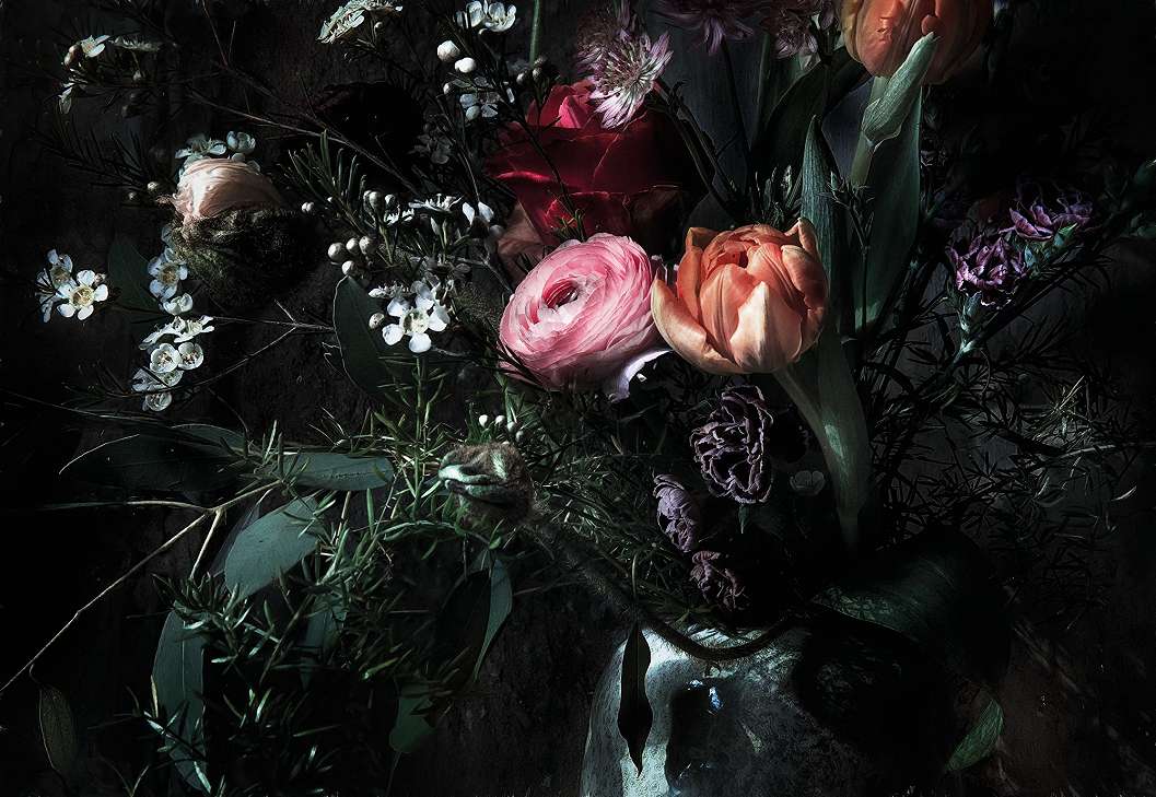 Fotótapéta rózsa virágmintával