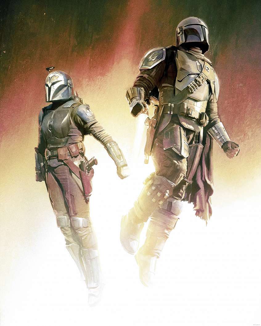Posztertapéta Mandalorian Flight fotórealisztikus mintával