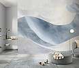 Fotótapéta szürkéskék absztrakt óriás hullám mintával