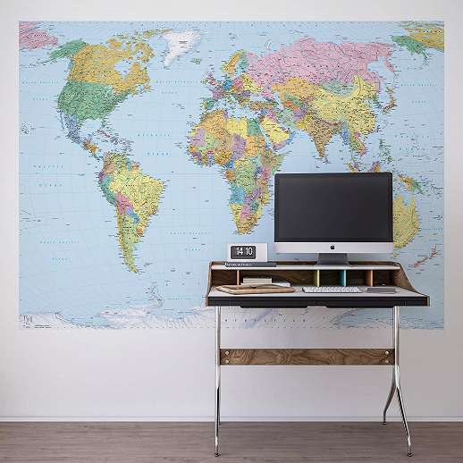 Fotótapéta világtérkép mintával papír alapon