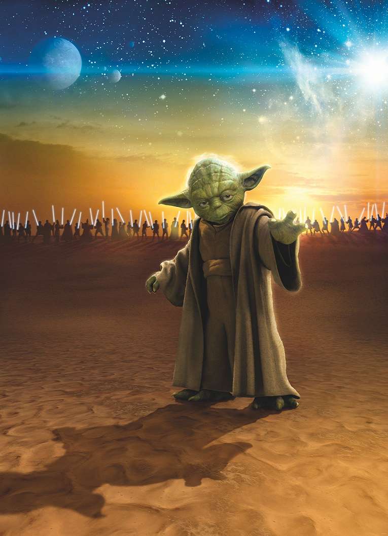 Fotótapéta Yoda - Star Wards mintával