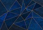 Kék modern geometriai mintás vlies posztertapéta