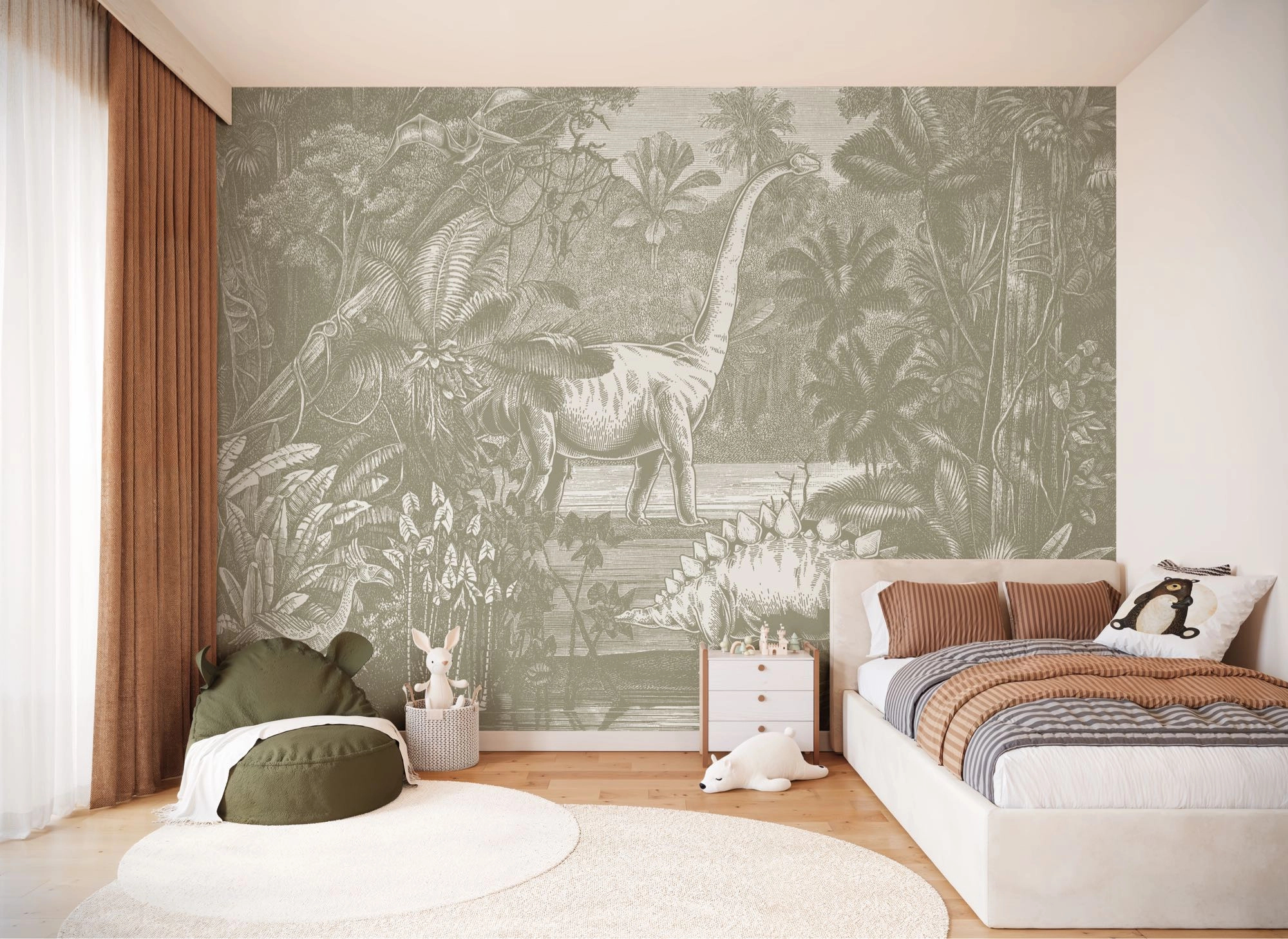 Gyerek fotótapéta dinó mintával