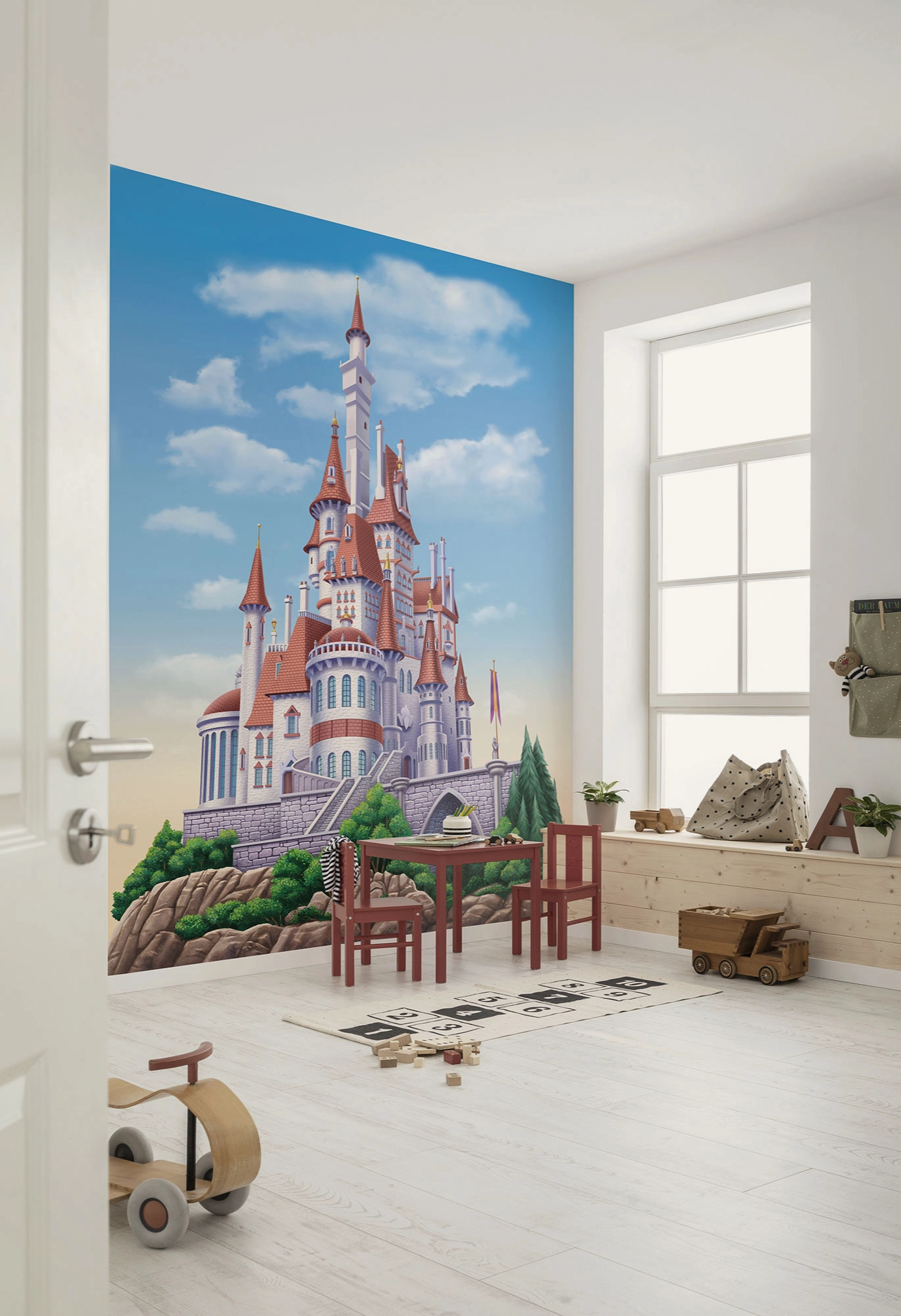 Disney fotótapéta Belle hercegnő kastélya kislányoknak