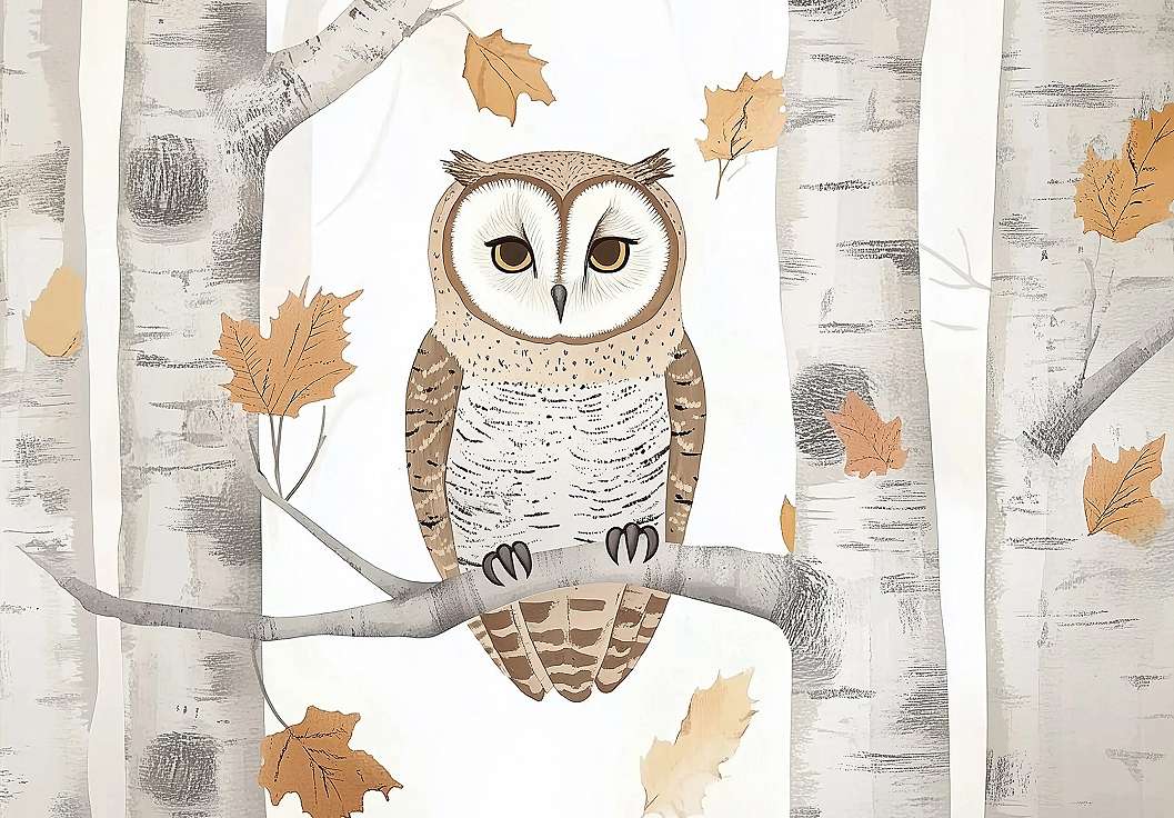 Gyerek posztertapéta bagoly mintával 368x254 vlies