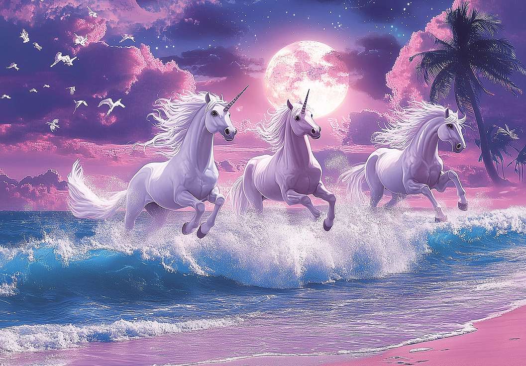 Gyerek posztertapéta egyszarvú mintával 368x254 vlies