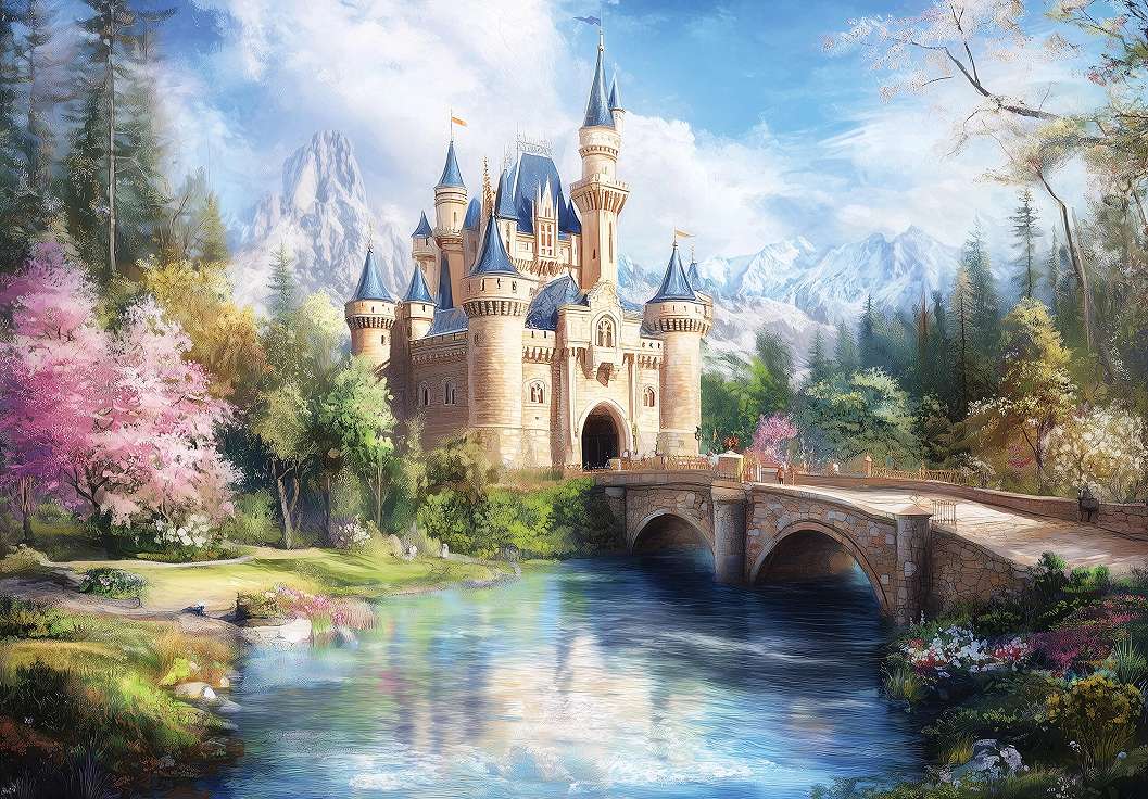 Gyerek posztertapéta varázslatos kastély mintával 368x254 vlies