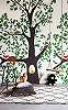 Poszter tapéta gyerekszobába skandi stilusú rajzolt erdei állat mintákkal