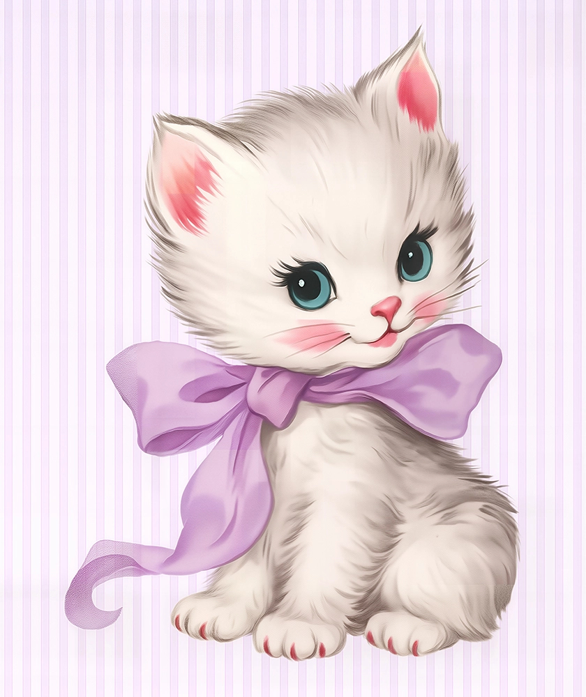 Kedves kiscica mintás design fotótapéta